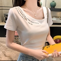 Áo Thun cotton Tay Ngắn Phong Cách Mới Cho Nữ