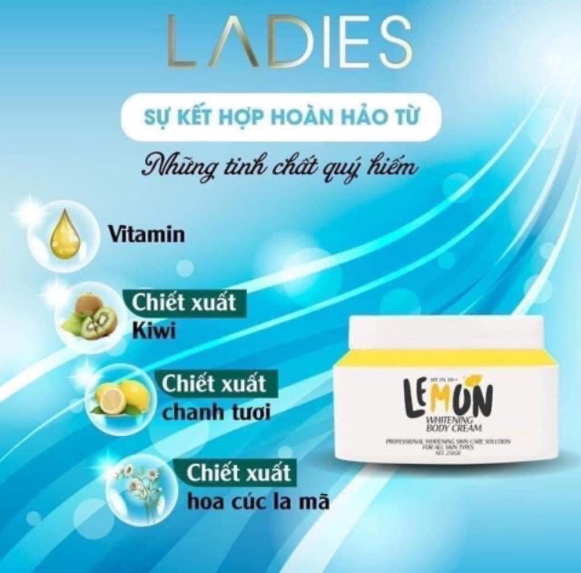 [Chính hãng] Kem body siêu trắng lemon