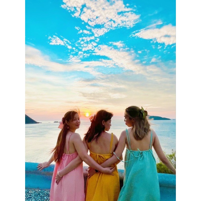 ĐẦM ĐŨI [freeship] váy maxi đũi 2 dây hở lưng | BigBuy360 - bigbuy360.vn