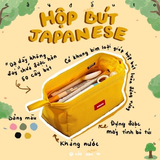Hộp Bút Vải Canvas Phong Cách Nhật Bản Japanese Angoo Pencil Case Cây Đầu To