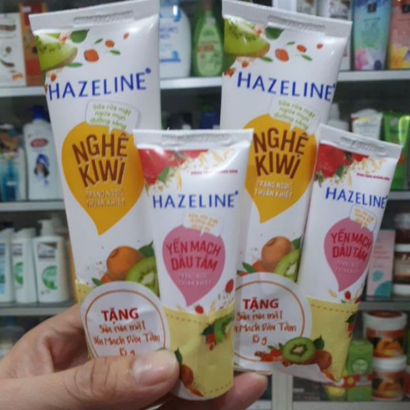 SỮA RỬA MẶT HAZELINE NGHỆ KIWI TẶNG KÈM TUYB SỮA RỬA MẶT 15 GR