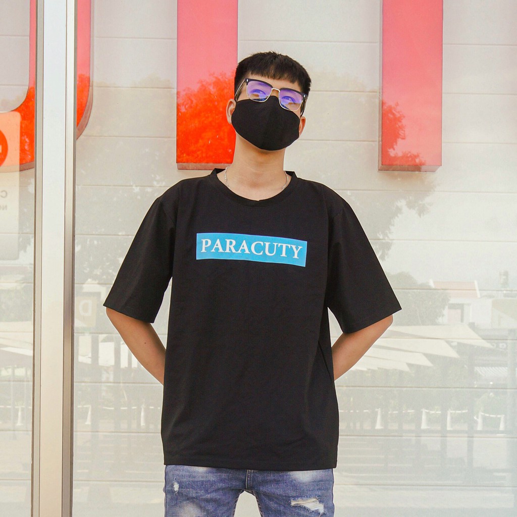 Áo thun nam nữ Unisex PARACUTY Logo Basic P07 chất liệu cotton 100%,co giãn 4 chiều,dày dặn,form rộng tay lỡ | BigBuy360 - bigbuy360.vn