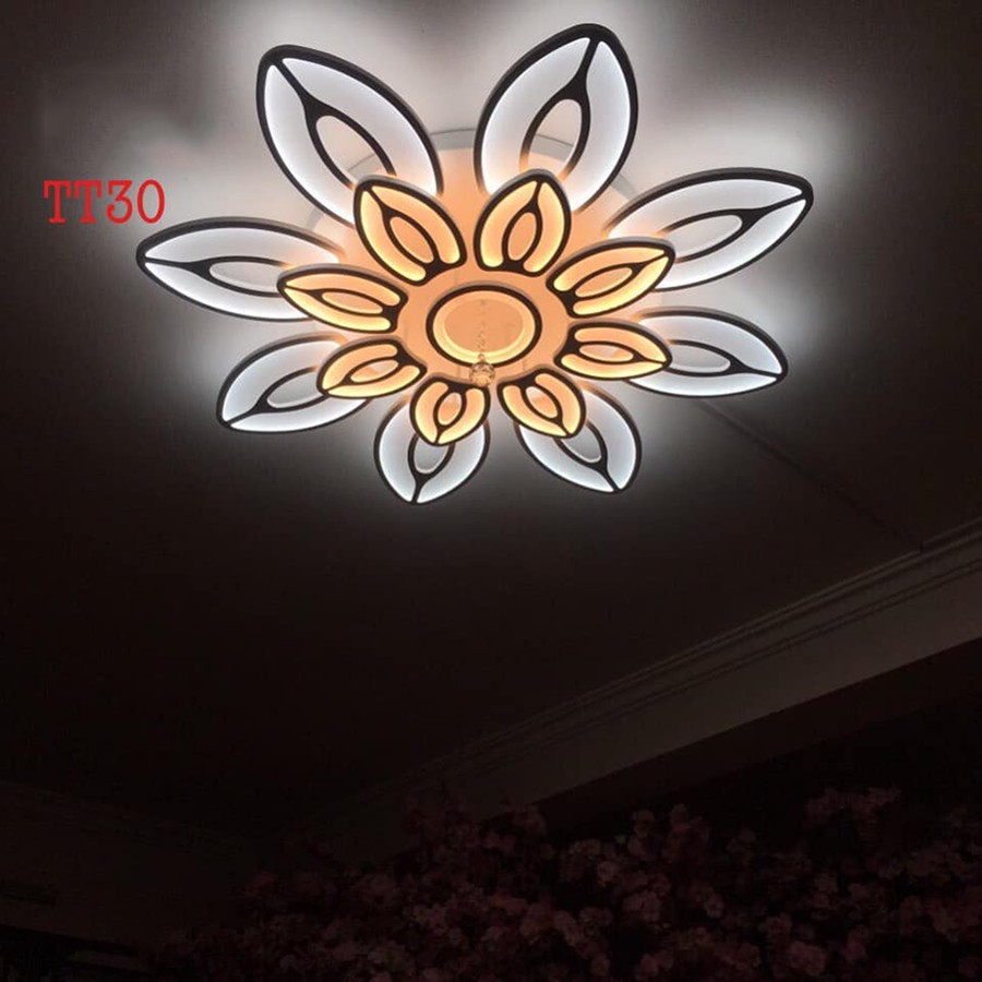 Đèn Led Ốp Trần Đèn Trần Thạch Cao Siêu Sáng Trang Trí Phòng Khách Phòng Ngủ Chung Cư 3 Chế Độ Sáng Có Kèm Điều Khiển