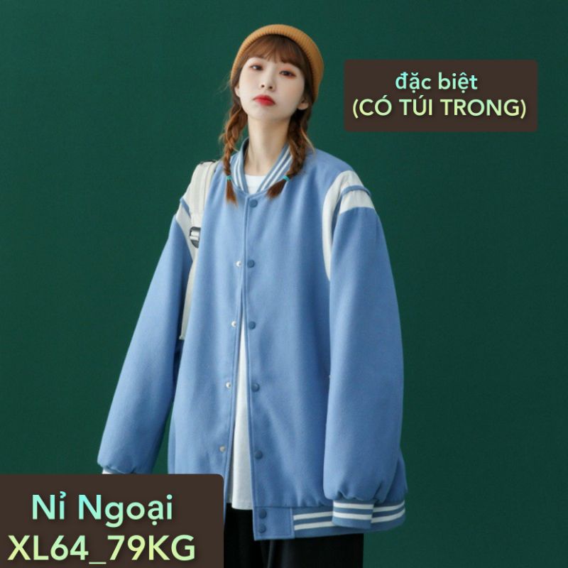 Áo khoác bomber nỉ IN H8 08 form rộng Unisex Áo bomber nỉ Cardigan trần bông  trẻ Xanh và Đen XL 64_79kg