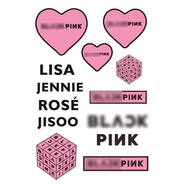 Hình xăm Blackpink Lisa Jisoo Jennie Rose sticker ảnh dán cá tính quà tặng xinh xắn dễ thương