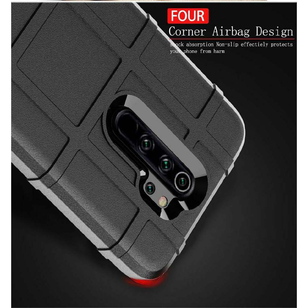 Xiaomi Redmi Note 8 Pro Strong Shockproof Rugged Shield Soft TPU Case Cover