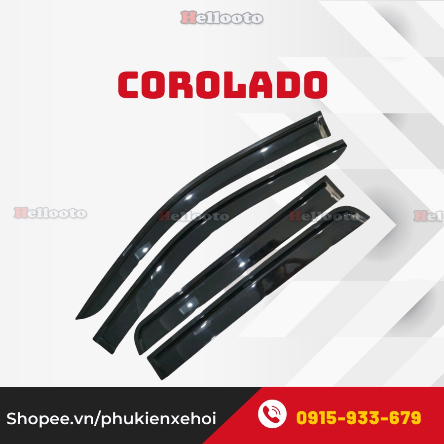 Vè Che Mưa Viền Đen xe Corolado -  Bộ 4 vè