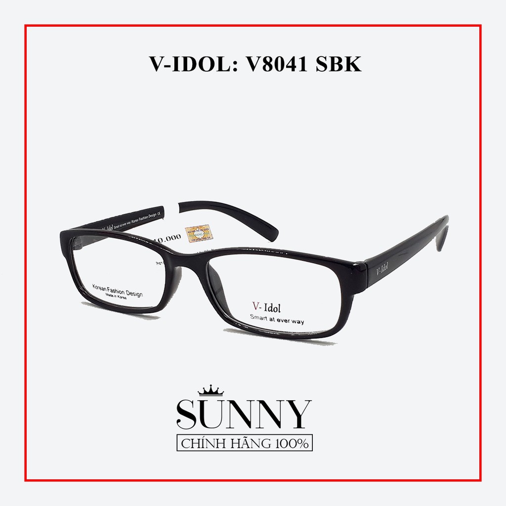 Gọng kính nam nữ V-idol cá tính - V8041 (2 màu), thiết kế dễ đeo bảo vệ mắt