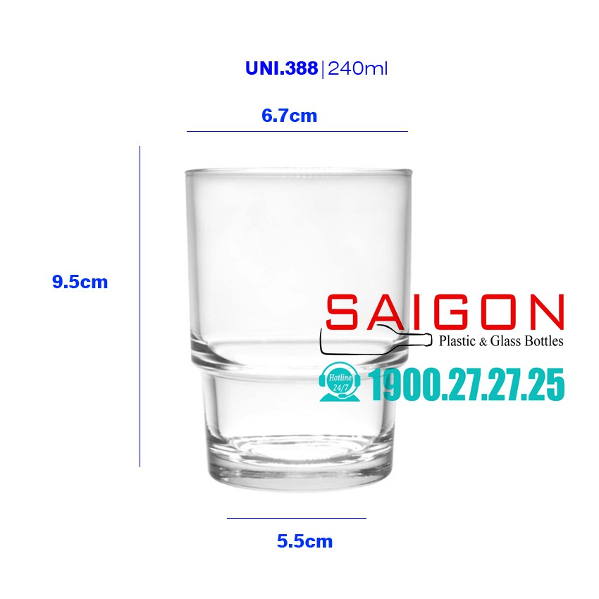 [Mã LIFE10K1904 giảm 10K đơn 20K] Ly Thủy Tinh Hai Tầng 240ml | Thủy tinh Cao cấp , Nhập khẩu Thái Lan | BigBuy360 - bigbuy360.vn