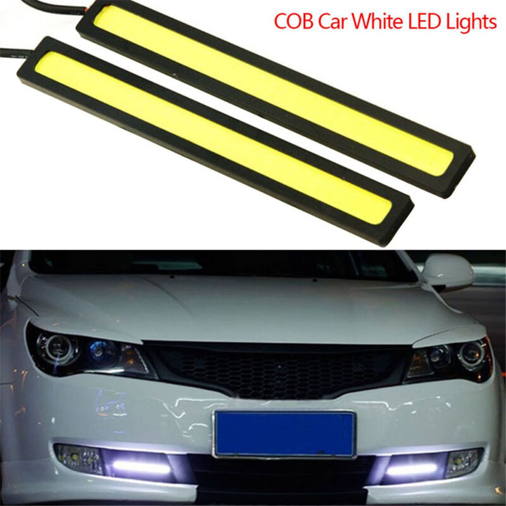 UNI-SHINE Bộ 2 Đèn Led Cob Drl 17cm 12v Ánh Sáng Trắng Chống Thấm Nước Cho Xe Hơi