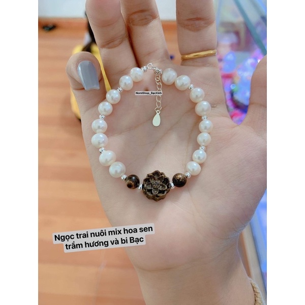 Lắc tay mix siêu xinh, sự kết hợp độc đáo mới lạ lung linh sang chảnh, có họng chờ điều chỉnh size Mainomi Shop Bạc Xinh