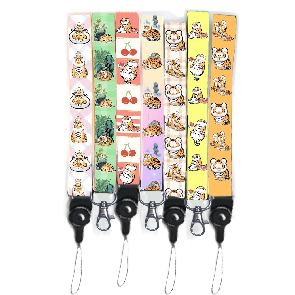 dây strap hổ mập STI28 pooh hoạt hình dây treo thẻ name tag ngắn cute dễ thương 15cm