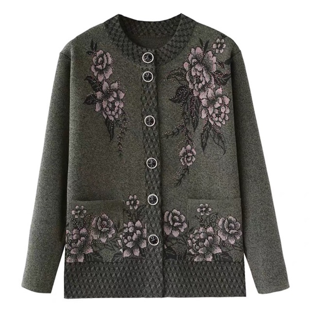 ÁO LEN CÀI CÚC CHO NGƯỜI GIÀ