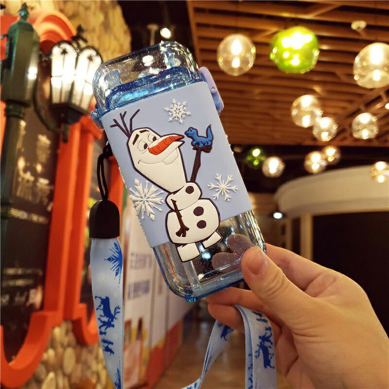 Bình nước Diller chống sặc Elsa chính hãng Disney 280ml siêu xinh
