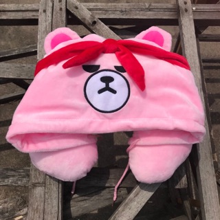 Gối cổ chữ U gấu Krunk BlackPink siêu mềm mịn