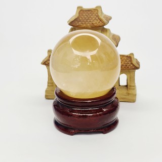 Quả Cầu Để Bàn Phong Thuỷ Nhỏ Đá Tự Nhiên T.Anh Vàng - Hợp Mệnh Kim,Thổ