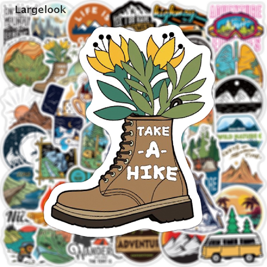 Bộ 50 Miếng Dán Trang Trí Du Lịch / Cắm Trại / Đi Bộ Dài