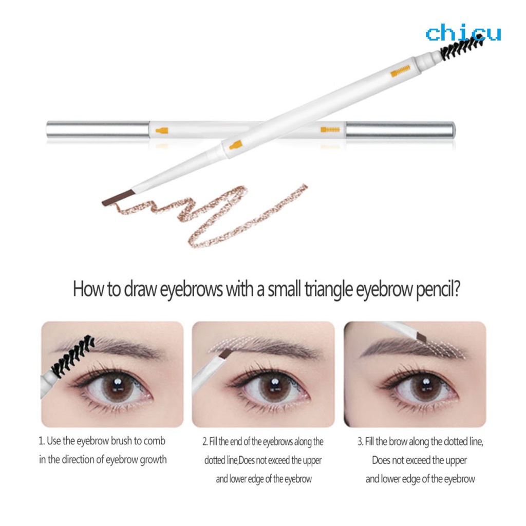 (Hàng Mới Về) Bút Chì Kẻ Lông Mày Hai Đầu Chống Thấm Nước Lâu Trôi