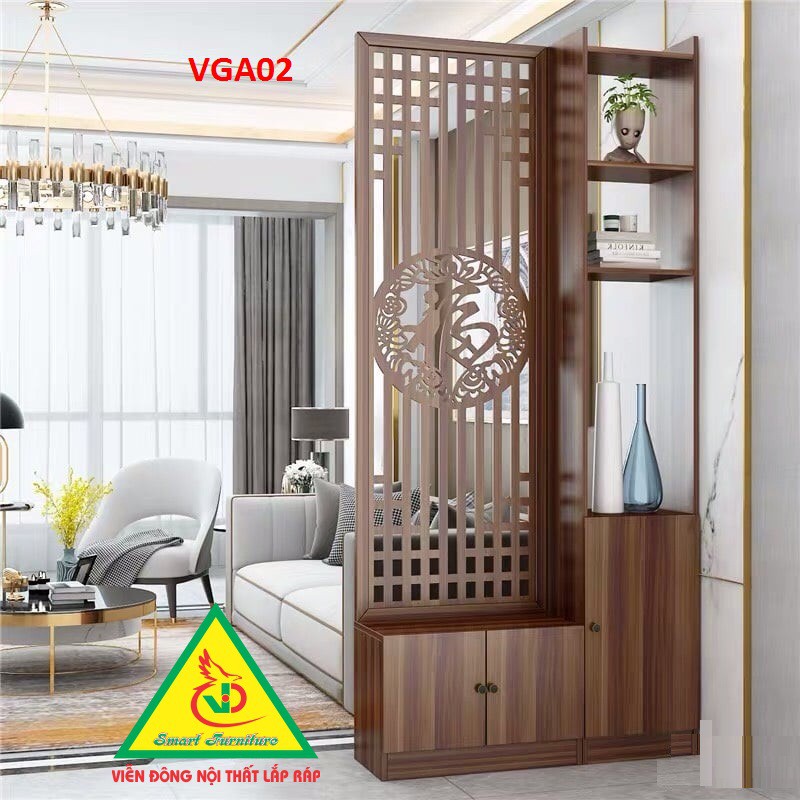 KỆ VÁCH NGĂN PHÒNG KHÁCH , NHÀ BẾP ( 1 VÁCH 1 KỆ) VGA02 - Nội thất lắp ráp