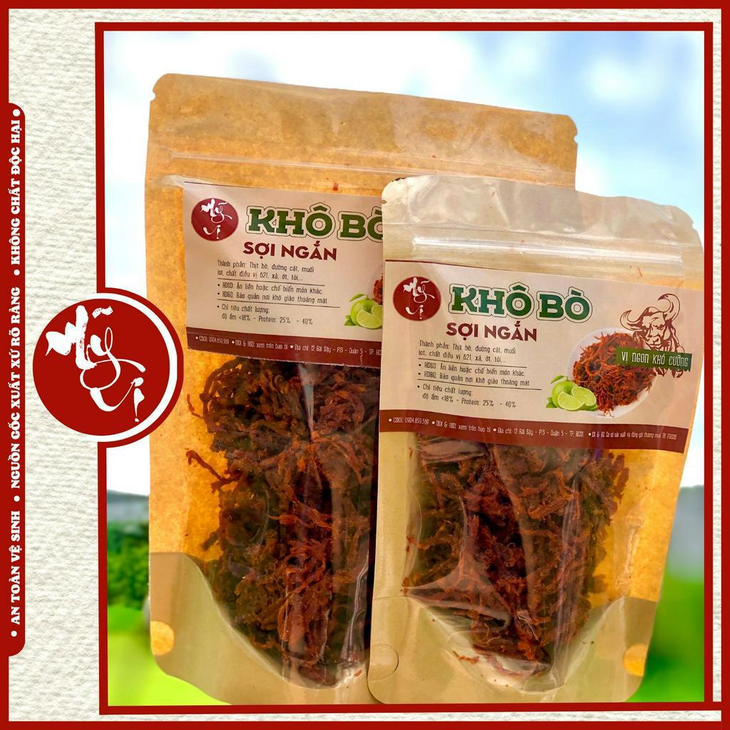 Khô Bò Mỹ Vị 100g Túi Zip Giấy - Bò Khô Sợi  Mỹ Vị