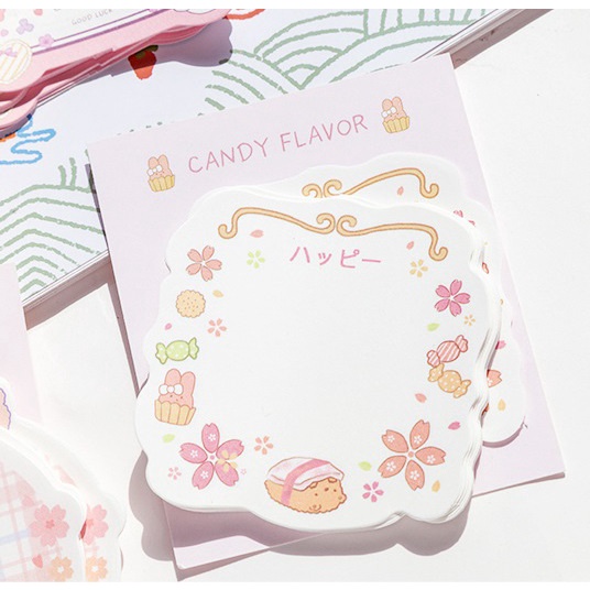 Giấy Note Hồng Họa Tiết Xinh Xỉu