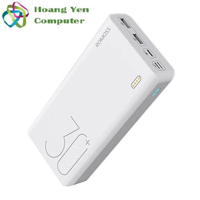 [CHÍNH HÃNG] Sạc Dự Phòng Romoss Sense 8 Plus 30000mah (QC 3.0, PD 18W, 3 Cổng Sạc Vào) - BH 1 Năm | Romoss Sense 8+