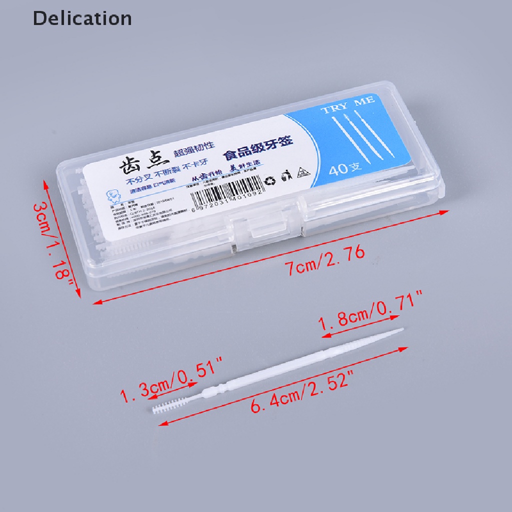 Hộp 40 Tăm Xỉa Răng Làm Sạch Tiện Dụng