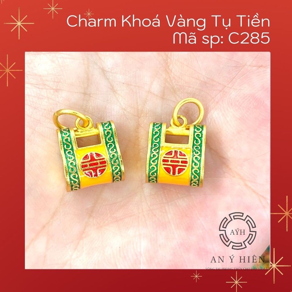 Charm Khóa vàng tụ tài #C285 ( An Ý Hiên)