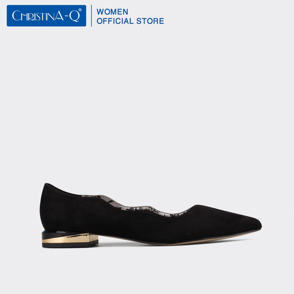 Giày búp bê thời trang da bò Christina-Q GBB157