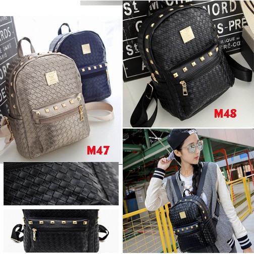 Ba lô da thể thao thời trang phong cách M47 ghi