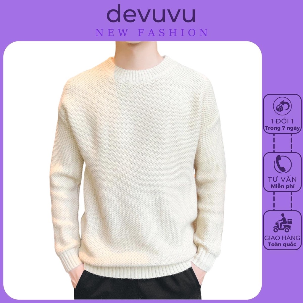 Áo len nam Hàn Quốc cổ tròn MANITA cổ 3 phân chất liệu len cotton AL7