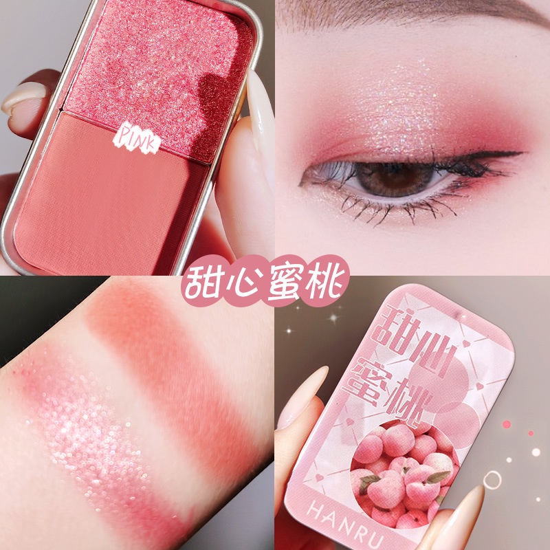 [Hàng mới về] Bảng phấn mắt 2 màu lì ánh ngọc trai kết hợp trang điểm bắt sáng độc đáo cho nữ | BigBuy360 - bigbuy360.vn