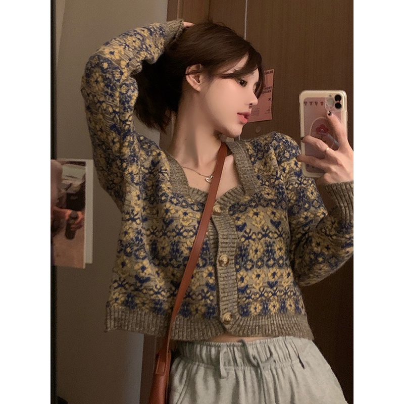 Áo Khoác Cardigan Dệt Kim Tay Dài Phong Cách Retro Hàn Quốc Thời Trang Cho Nữ | BigBuy360 - bigbuy360.vn