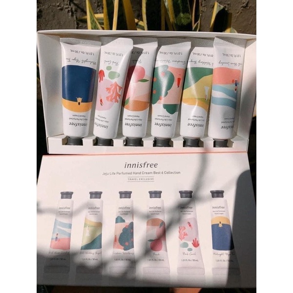 SET KEM DƯỠNG DA TAY HƯƠNG NƯỚC HOA INNISFREE JEJU LIFE FERUMED HAND CREAM HÀN QUỐC