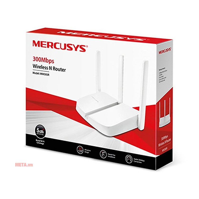 Bộ phát wifi 3 râu mercusys router wifi chuẩn N tốc độ 300Mbps MW305R bảo hành 24 tháng - VDS shop