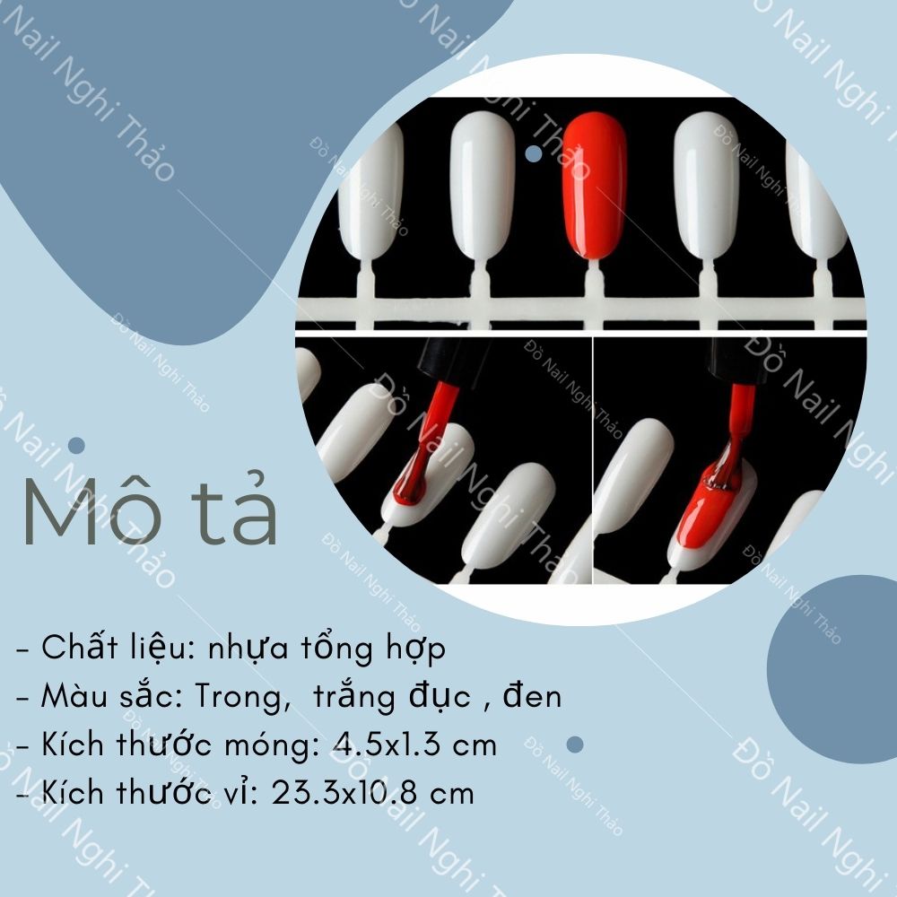 Móng bẻ tròn luyện vẽ set 120 móng