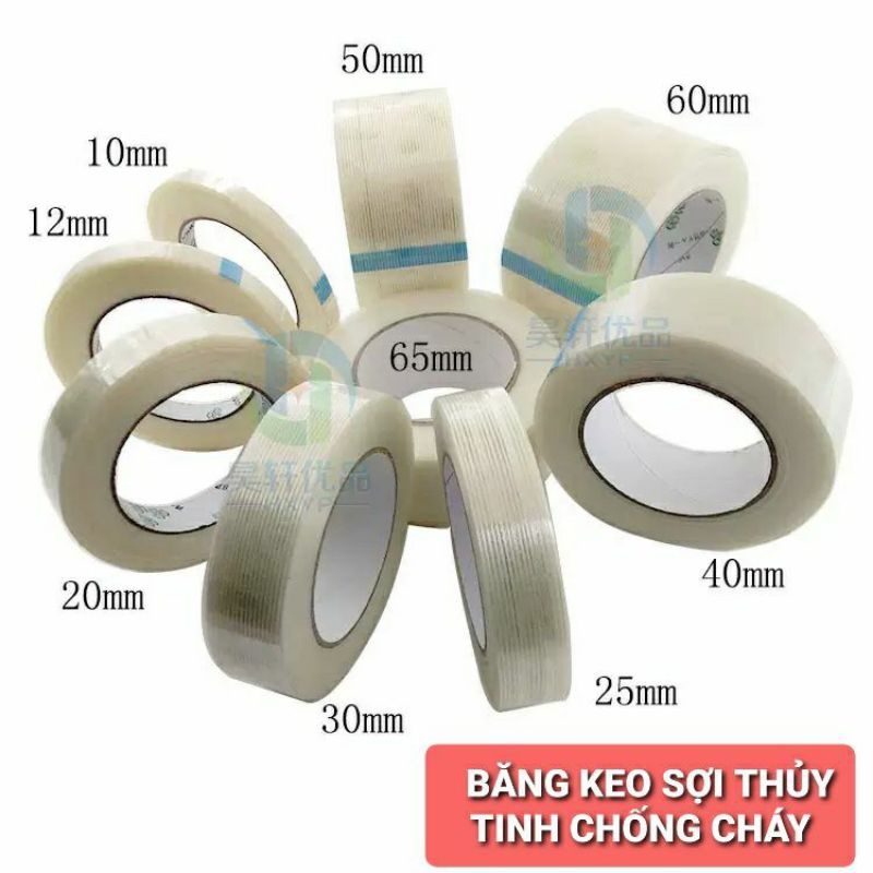 achun.vn - Băng keo sợi thủy tinh - 50 mét Băng keo chống cháy nổ băn