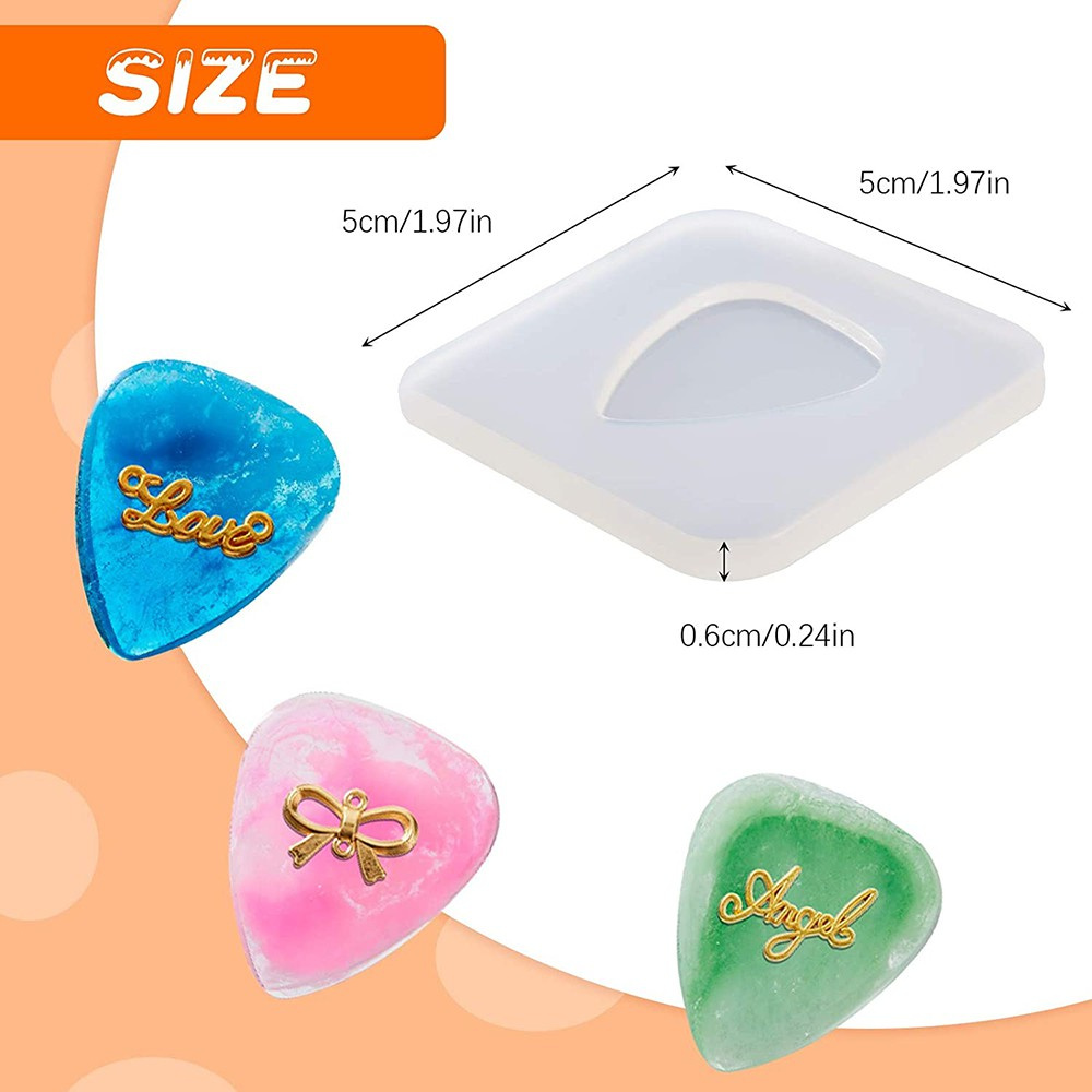 Khuôn silicon đúc nhựa resin Epoxy làm miếng pick gảy đàn guitar thủ công mỹ nghệ