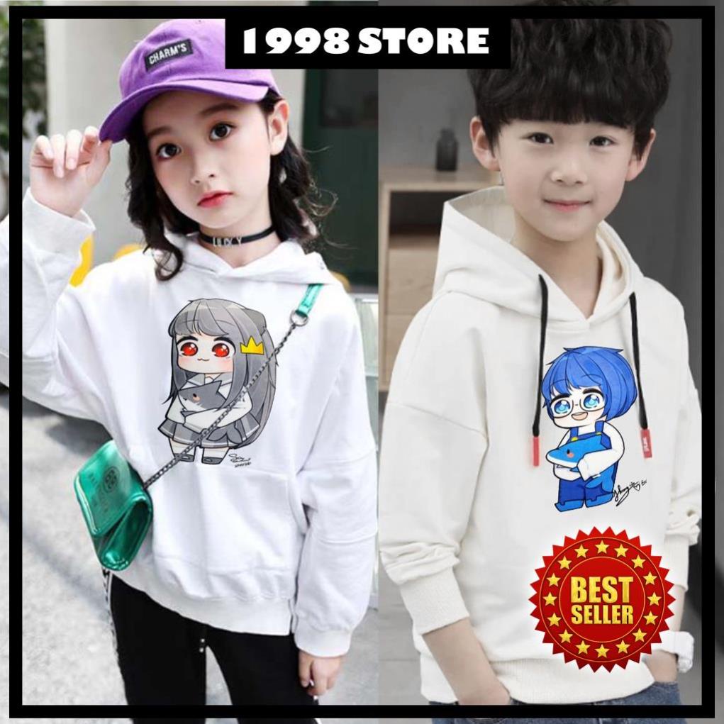 (SALE TOÀN SHOP) Áo khoác hoodie in hình hero team màu trắng cực chất bé trai bé gái đều mê