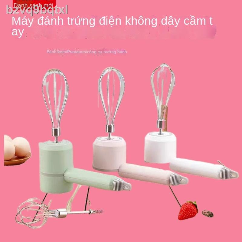 ﹊☇₪Máy đánh trứng điện không dây hoàn toàn tự động bông kem nhỏ mini tại nhà sạc Dụng cụ làm bánh k
