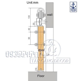 Phụ kiện Cửa Lùa Barn Door Cổ Điển Cánh Đơn