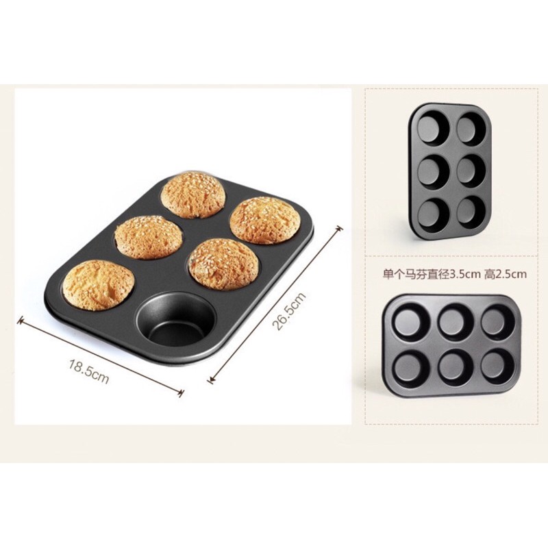 Bộ 5 Khuôn Làm Bánh Nướng Bánh Chống Dính Size To