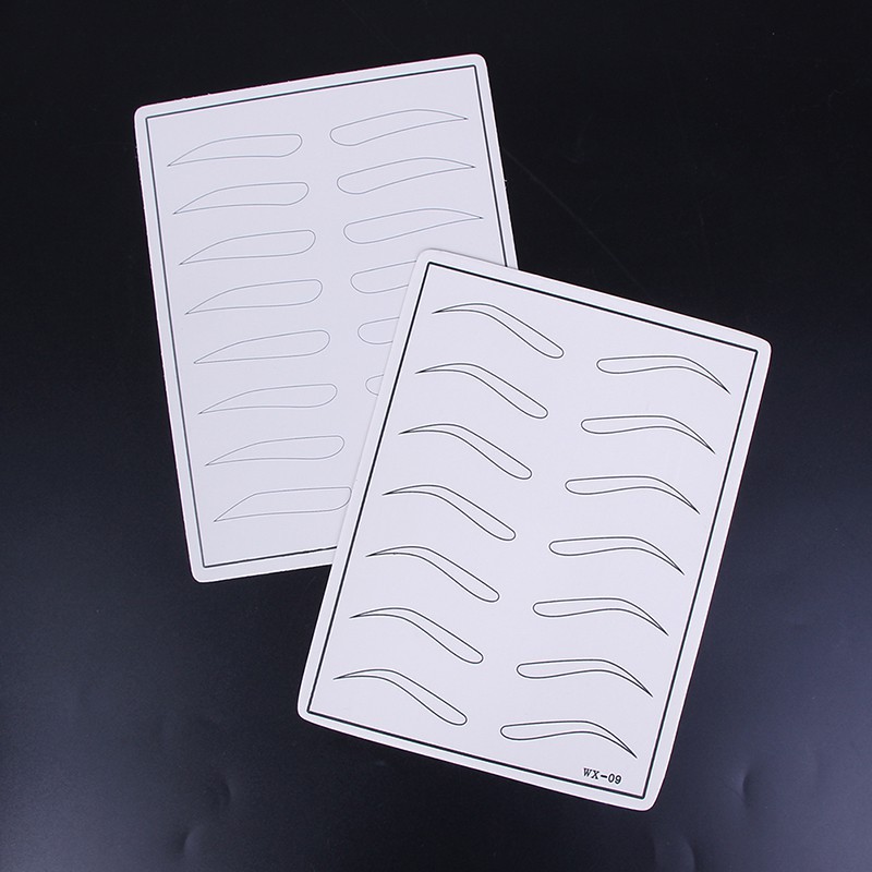 Miếng giấy luyện tập vẽ chân mày trang điểm bằng da mềm nhân tạo cỡ 19.5 cm*14.5 cm tiện dụng