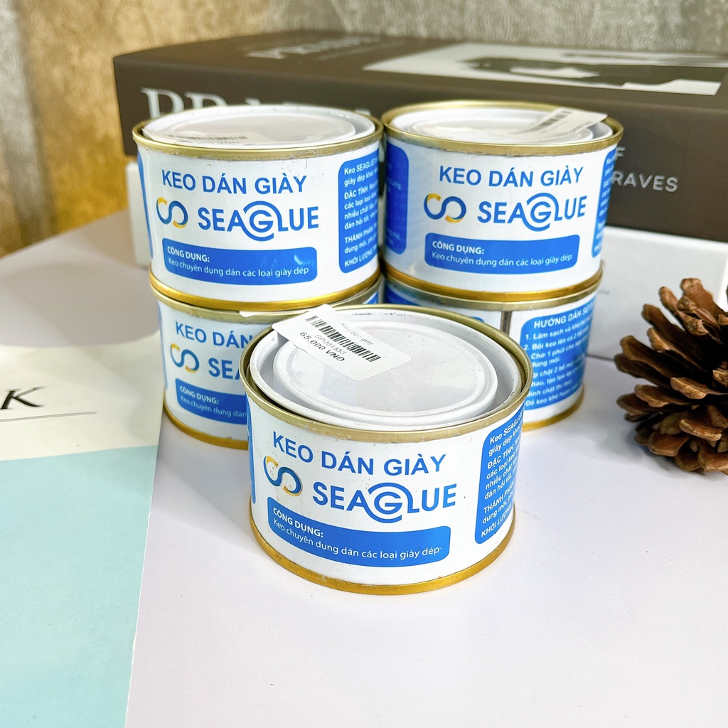 Keo dán giày dép Seaglue Ngọc Trâm Shoes keo dán trong suốt độ đàn hồi rất tốt | hộp 100g