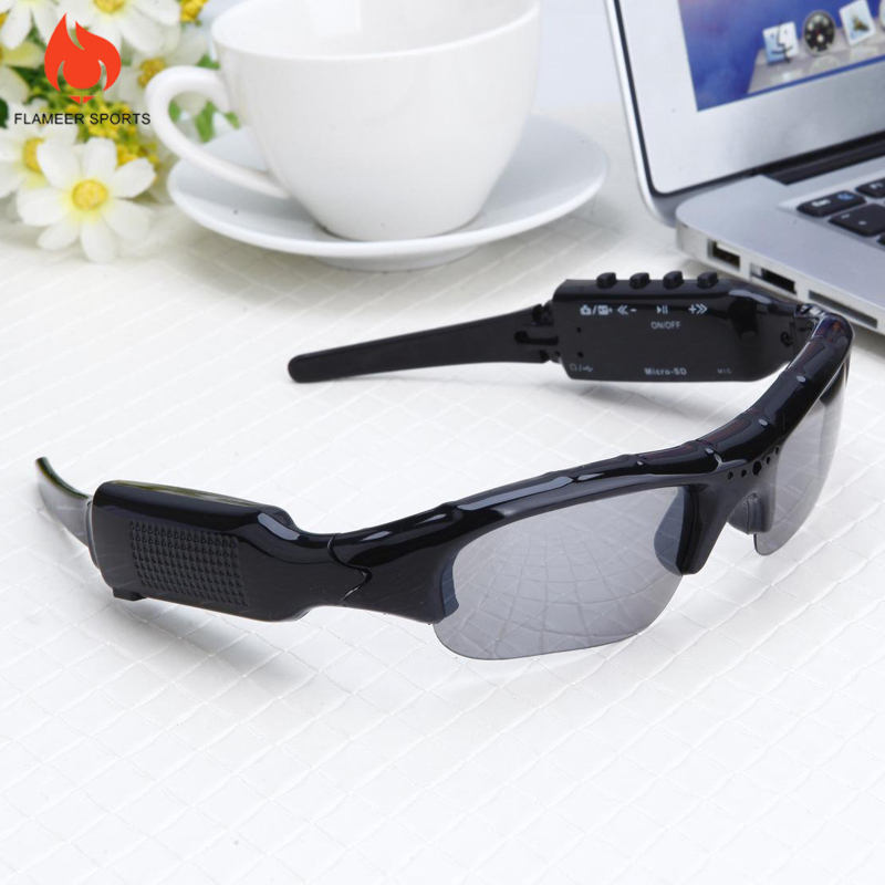 Flameer Sports Bluetooth Sunglasses HD Headset Headphone 180mAh for Sports Running Driving