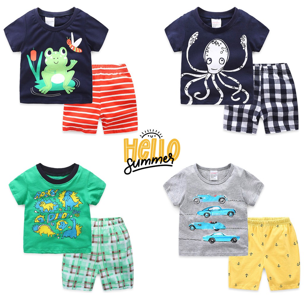 Bộ quần áo trẻ em LITTLE BUDDY bộ quần áo cho bé họa tiết dễ thương chất cotton