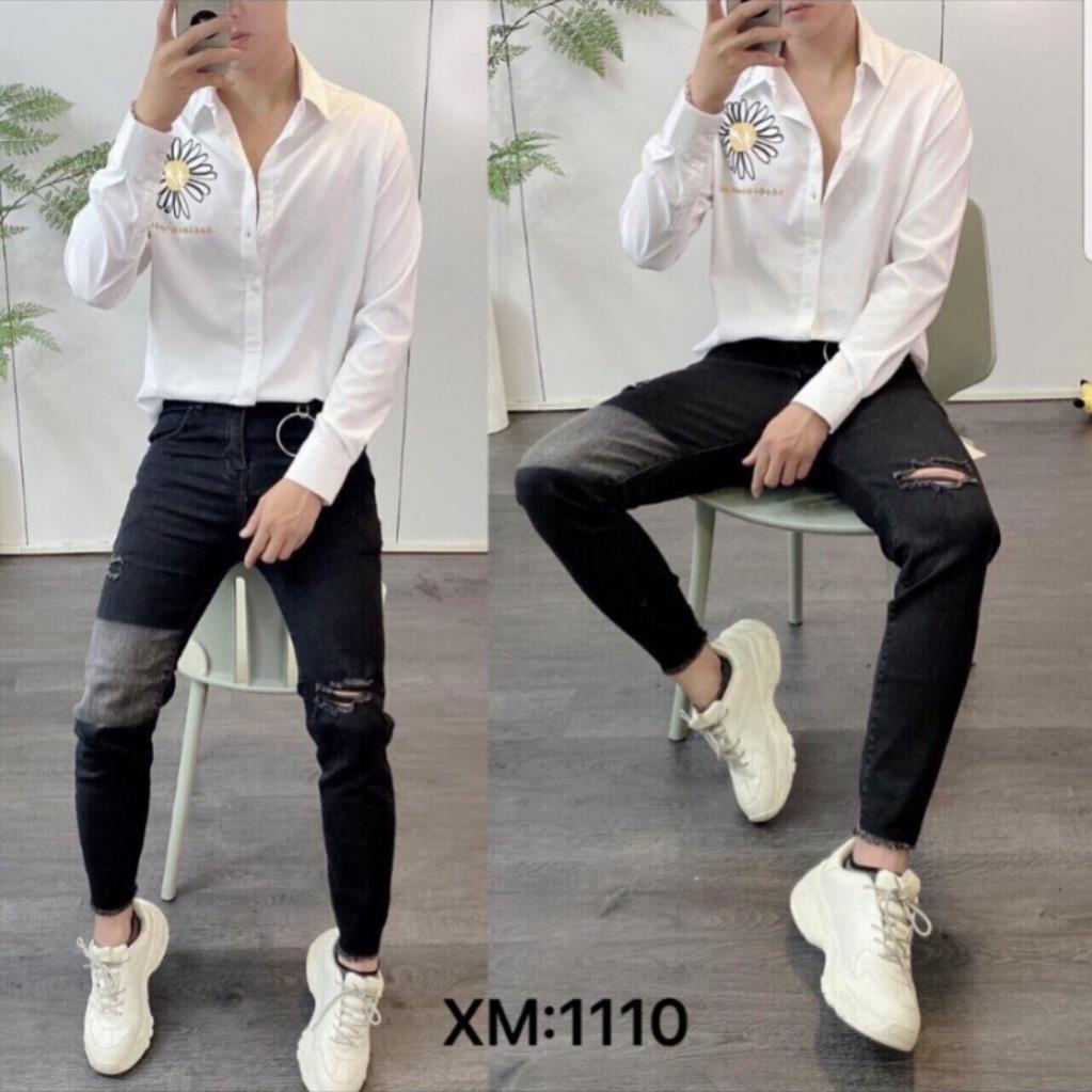Quần jean nam, quần bò nam đen, chất jeans cao cấp cực đẹp AD1110 co dãn nhiều mẫu hottrend hàn quốc 2022 Tenji4 Shop !