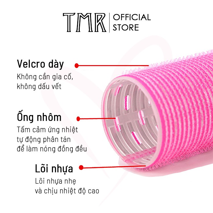 Lô cuốn tóc tự dính TMR chất liệu nhựa ABS cao cấp uốn mái, giữ nếp tóc