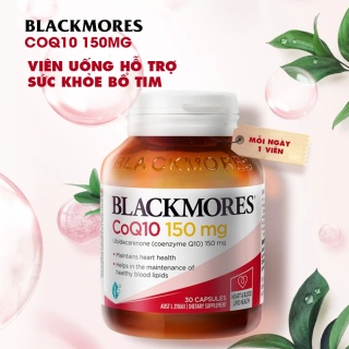 CO Q10 Blackmores Úc - Viên Uống Bổ Tim Mạch Blackmores CoQ10 150mg &amp; 300mg (30 Viên)