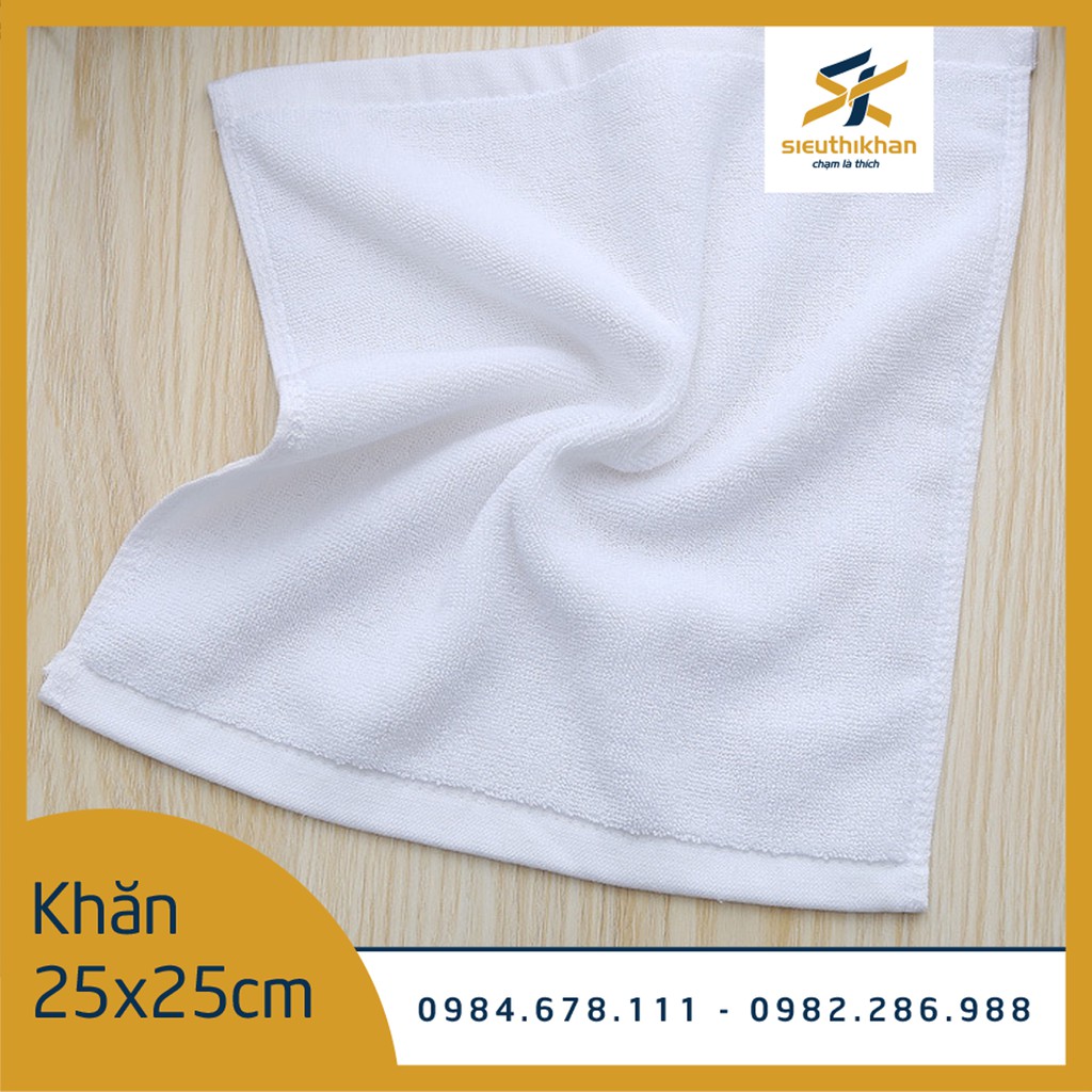 Khăn welcome khách sạn NamyA kích thước 25*25cm chất liệu 100% cotton dùng cho khách sạn 3-5 sao | SIÊU THỊ KHĂN